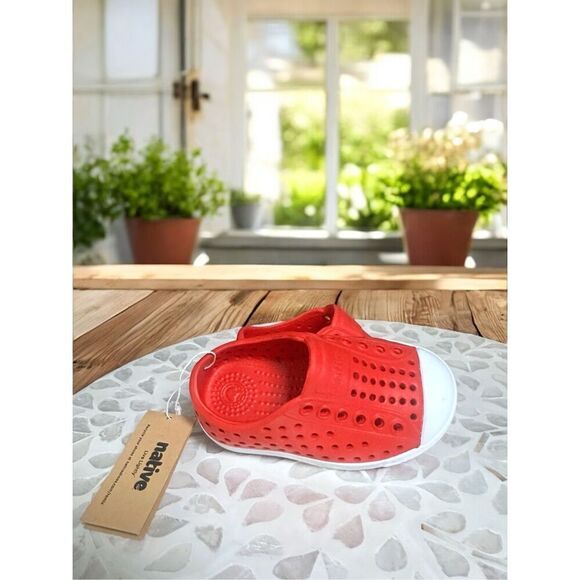 Native Jefferson Toddler Baby Shoe Water Shoe Sneaker Torch RED Size C 4 NEW UNI - Picture 6 of 13